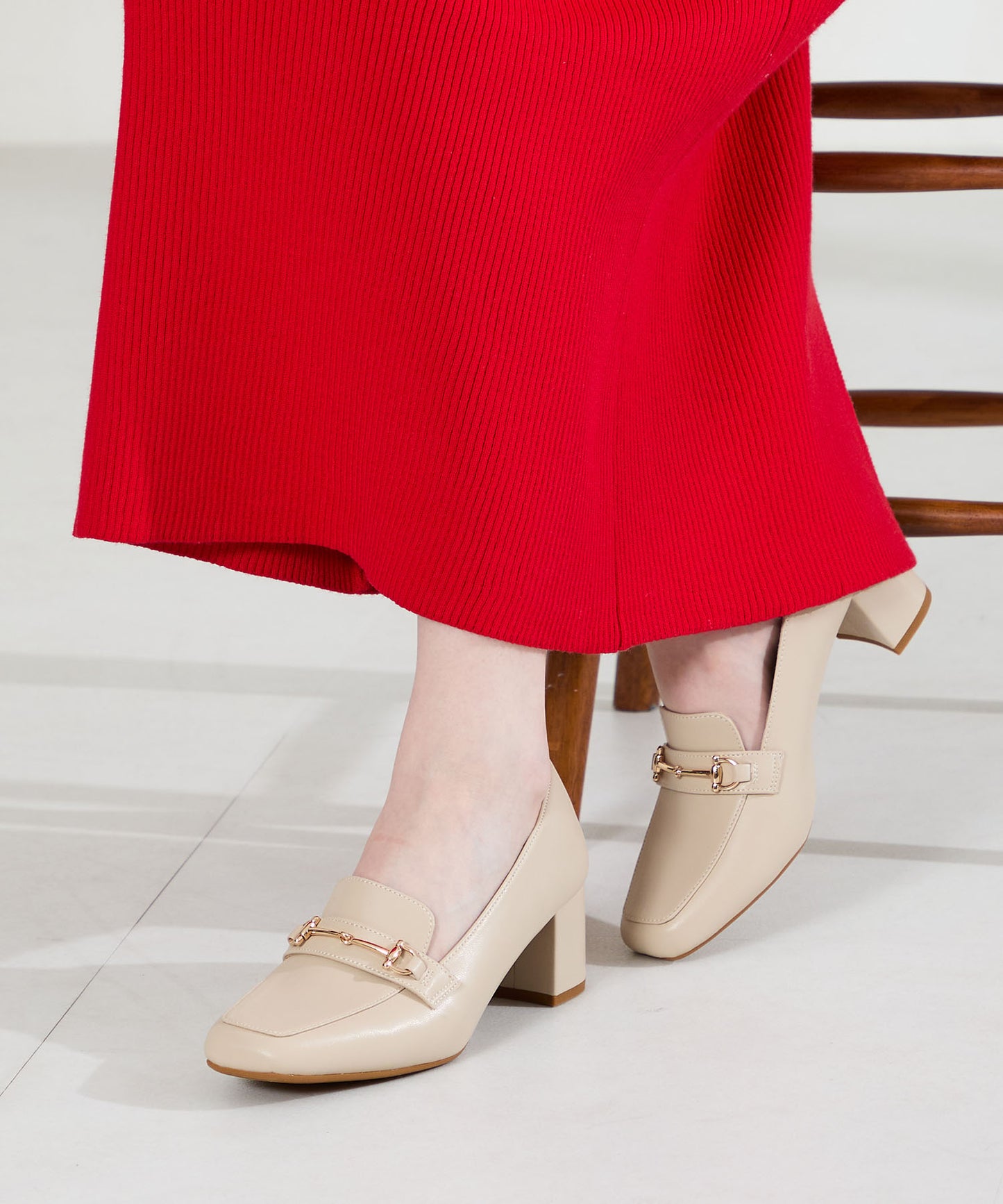 【跳べるパンプス】ビットヒールローファー/跳べるパンプスシリーズ累計150万足突破/R-3214