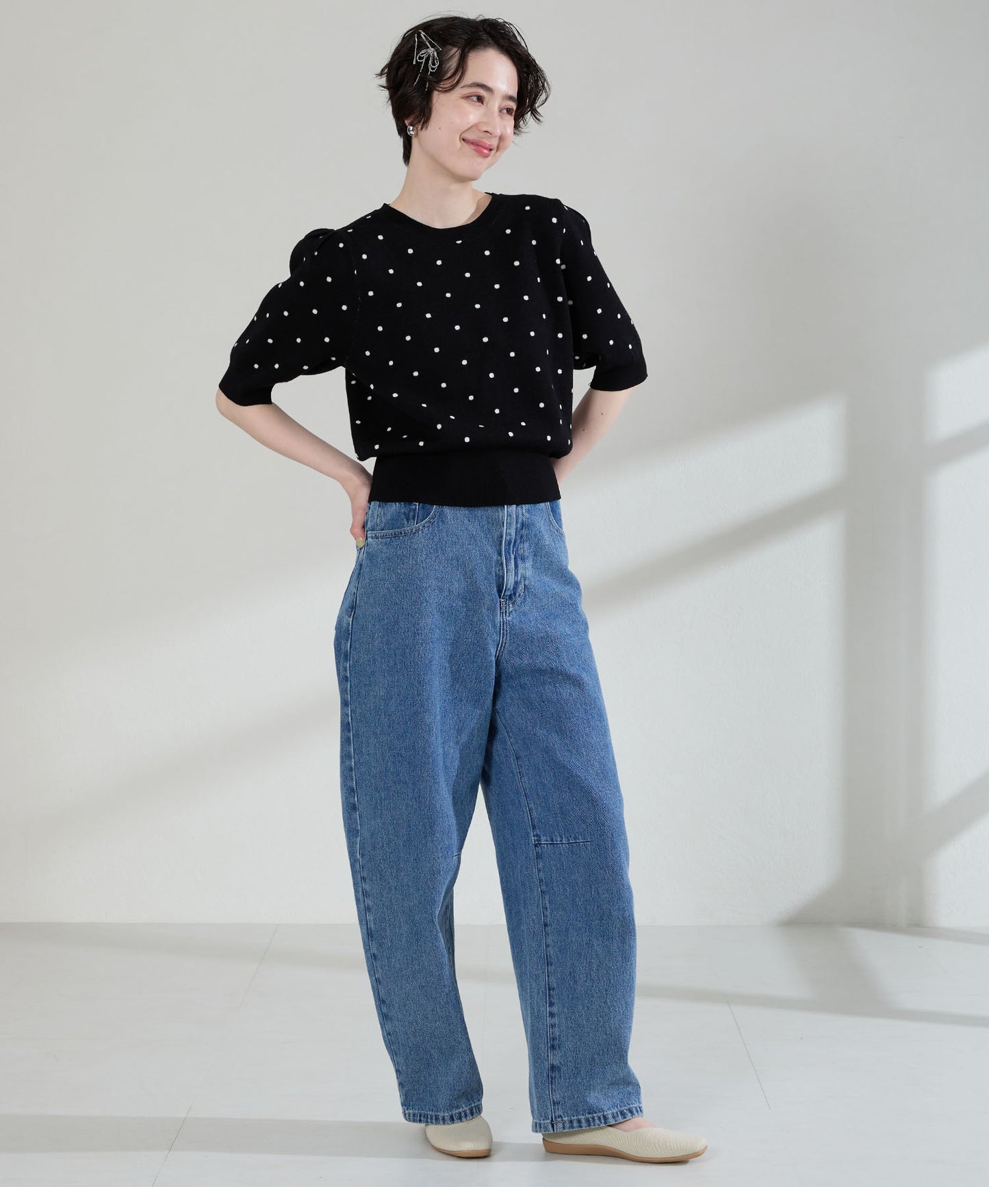 【跳べるパンプス】ニットパンプス/跳べるパンプスシリーズ累計150万足突破/R-3215