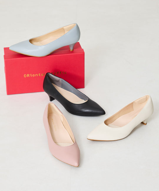 【跳べるパンプス】ポインテッドトゥ4cmヒール/跳べるパンプスシリーズ累計150万足突破/R-3217
