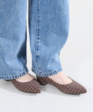 【跳べるパンプス】メタリックラインフラット/跳べるパンプスシリーズ累計150万足突破/R-3218