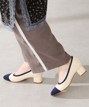 【跳べるパンプス】ラウンドトゥニットヒール/跳べるパンプスシリーズ累計150万足突破/R-3219