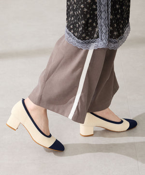 【跳べるパンプス】ラウンドトゥニットヒール/跳べるパンプスシリーズ累計150万足突破/R-3219