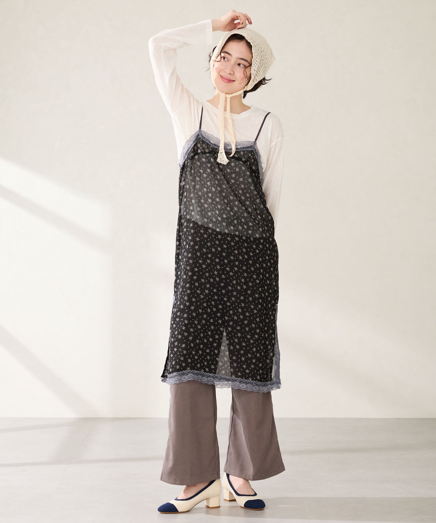 跳べるパンプス】ラウンドトゥニットヒール/跳べるパンプスシリーズ