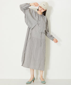 【跳べるパンプス/本革使用】ミドルヒールプレーンパンプス/R-6007