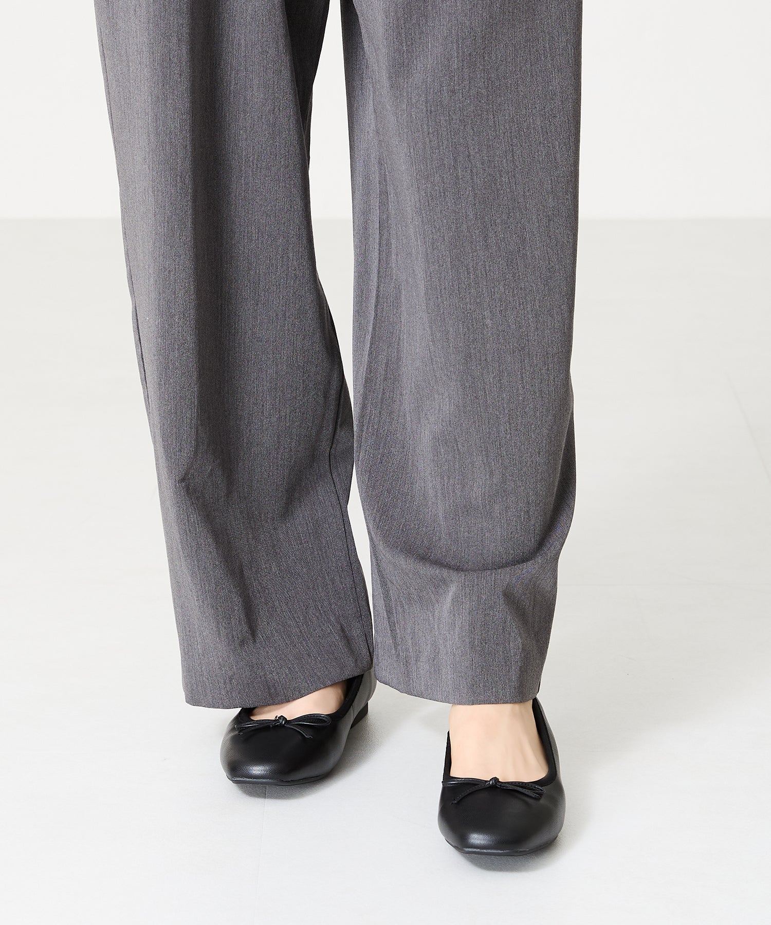 跳べるパンプス/本革使用】スクエアトゥバレエパンプス/R-6009