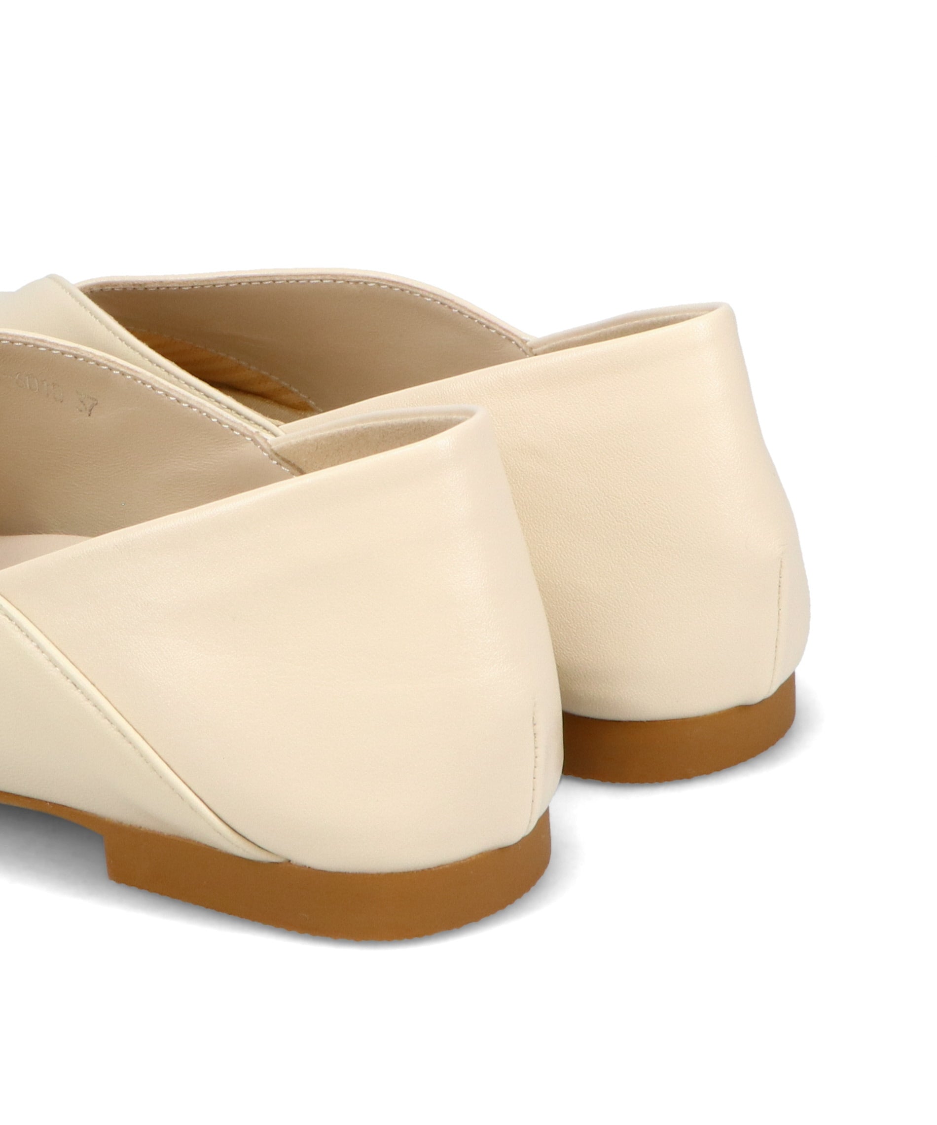 跳べるパンプス/本革使用】本革Vカットバブーシュ/R-6010