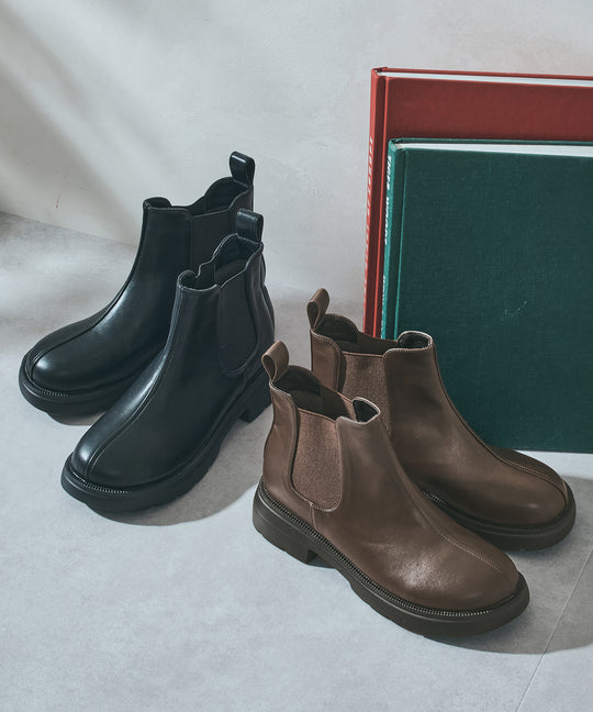 ラウンドトゥサイドゴアブーツ/51414